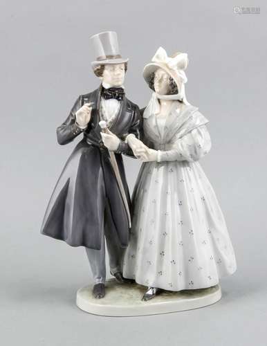 Biedermeier couple, Royal Copenhagen, mark 1961, designed by Christian Thom