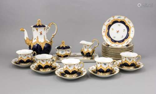 Coffee service service for 12 persons, 40 pcs., Meissen, brand after 1934,