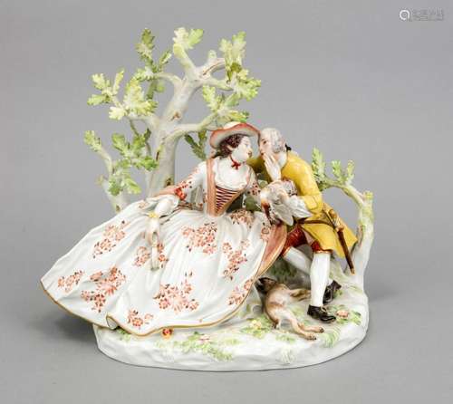 Jagdgruppe, Meissen, brand after 1934, 1st choice, designed by Johann Joach