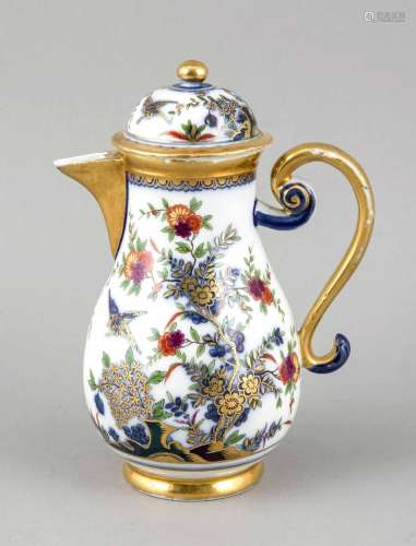 Coffee pot, Meissen, around 1745, house painting of the F. J. Ferner worksh