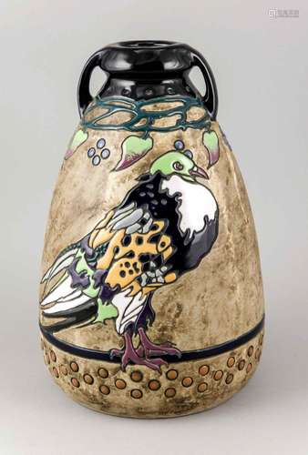 Art Nouveau vase, amphora, Turn near Teplice, Bohemia, c. 1900, all around