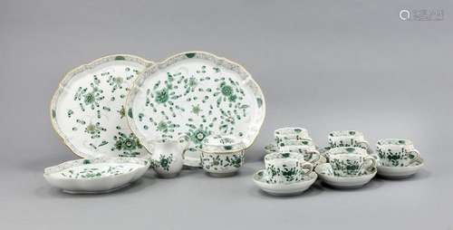 Mokkarestservice für 9 Personen, 23-tlg., Meissen, Marken 1950-80, 1. W., F