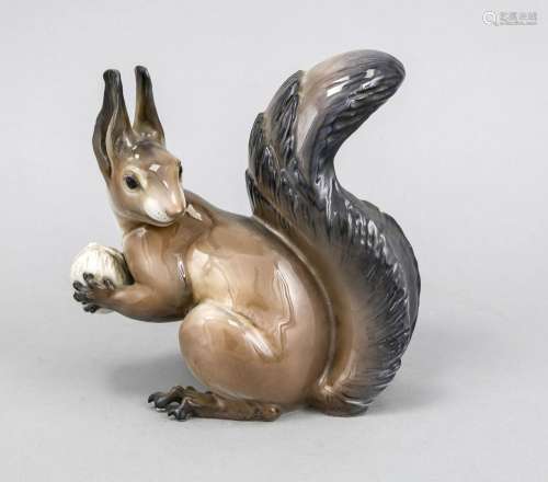 Squirrel with nut, Rosenthal, mark for art department in Selb 1934-56, desi