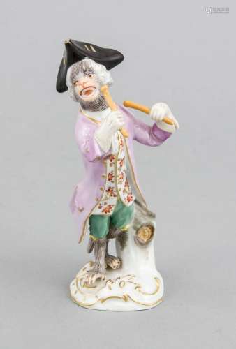 Monkey with timpani sticks, Meissen, mark after 1934, 1st quality, Figure f