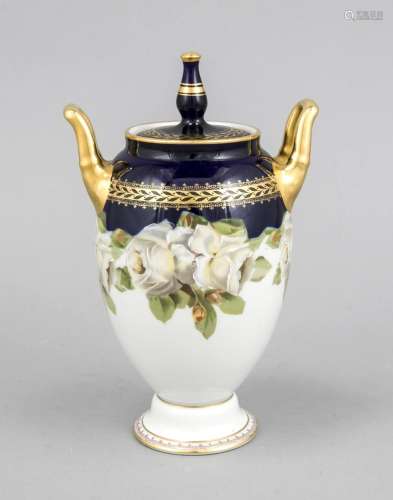 Vase, Rosenthal, Selb-Bavaria, mark 1922-33, amphora vase with side handles