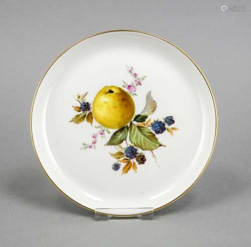 Wall plate, Meissen, around 1980, 1st quality, smooth form, in the mirror p