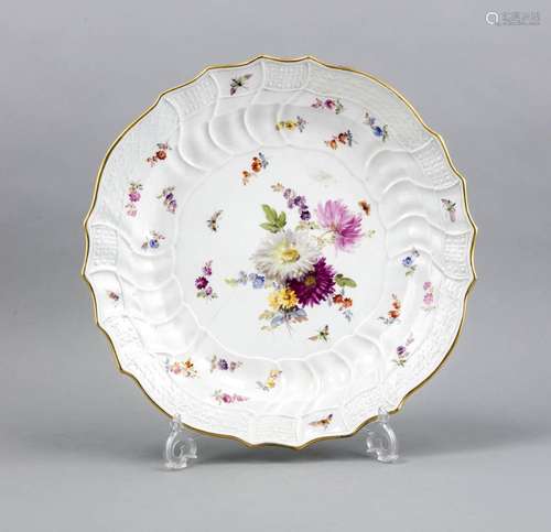 Large bowl, Meissen, mark 1850-1924, 1st quality, form Neubrandenstein, pol