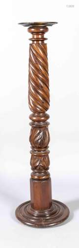 Flower Column end of the 19th century, wooden column with stylized scroll r
