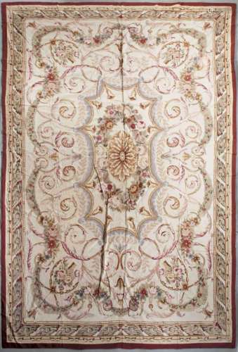 Flat weave Aubusson?, probably France, 20th century, classicist ornaments o