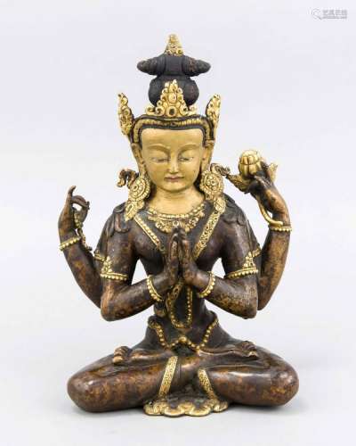 Padmapani (who holds the lotus, manifestation of the Bodhisattva Avalokites