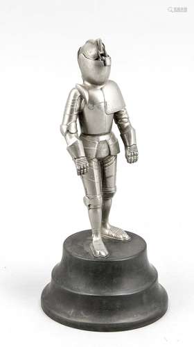 Figurative lighter in the form of a knight with music box, white metal and