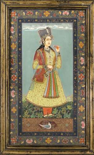 20th century Indo-Persian painting in the style of the 19th century, full f