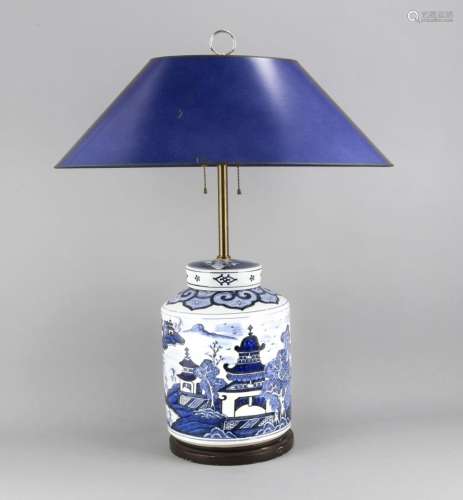 Floor Lamp, China, 1st half of the 20th century, cast metal, black patina.