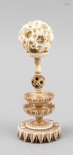 Filled hollow sphere on stand, China 19. Century