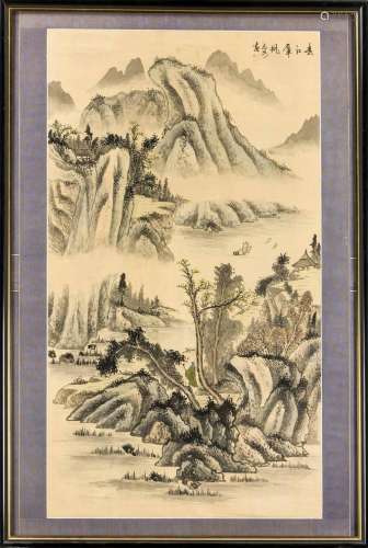 Unidentified, Chinese artist, around 1900, mountains near Yangshuo with boa
