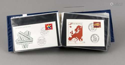 Sammlung von 100 Ersttagsbriefen, Bundesrepublik 1955-1969, in blauem Ordne
