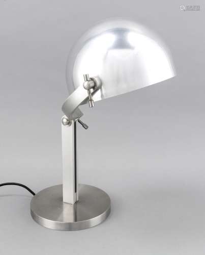 Design-Tischlampe, Deutschland, 80er Jahre, Edelstahl, teilw. gebürstet, En