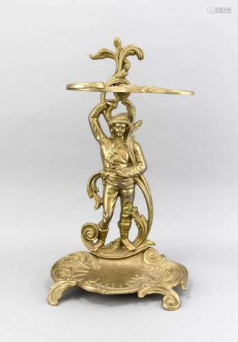 Fireplace cutlery, 1st half of the 20th century, 4 hands. Figurative brass