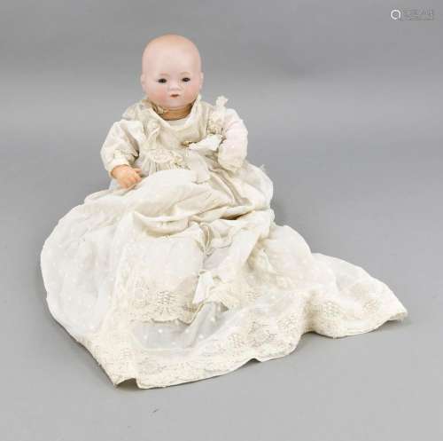 Porcelain head doll, bez. AM Germany, H. 36 cm
