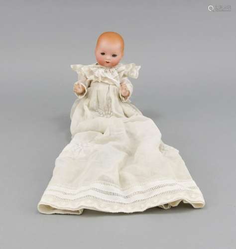 Porcelain head doll (''Kestner Baby''?), Inscribed AT THE. Germany, H.24 cm