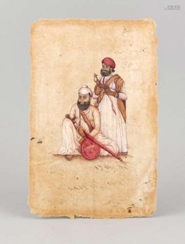 Sikh School, India, Company Period, around 1900, polychrome, slightly opaqu