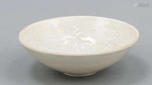 Bowl in the style of Qing bai-Ware, Japanese copy 19./20. Century, very fin