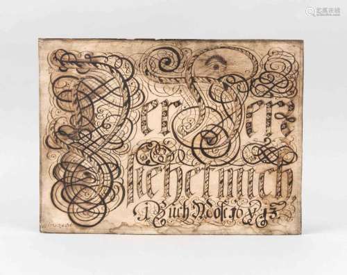 Baroque calligraphy / manuscript, Germany 18, Jh., Dat. 14. Oct. 1775. Ink