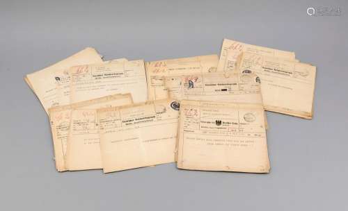 Konvolut von ca. 45 Glückwunsch-Telegrammen von 1928, Berlin Haupttelegraph