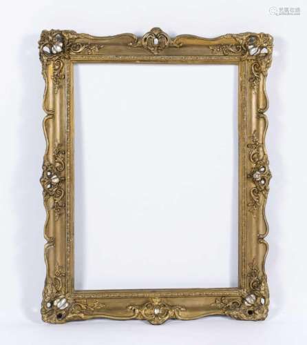 19th century frame, traces of age and wear, external dimensions 113 x 88 cm
