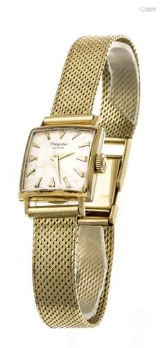 Dugena ladies' wristwatch GG 585/000 manual wind, running, No. 529461, with