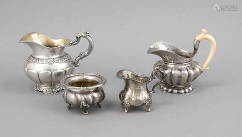 Compilation of four pieces, German 19th/20th century, different manufacture