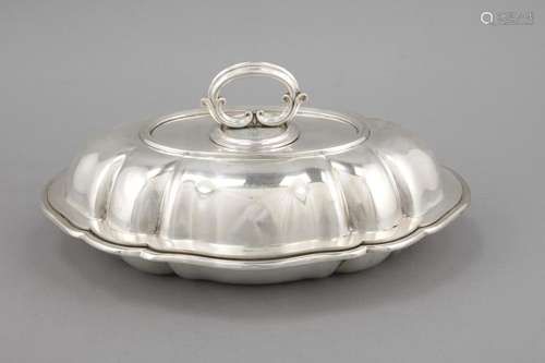 Oval warming bowl, German, 20th cent., hallmarked M. H. Wilkens & Söhne, Br