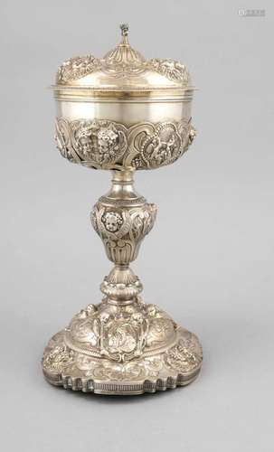 Chalice, France, around 1900, hallmarked Dejean, sterling silver 925/000, i