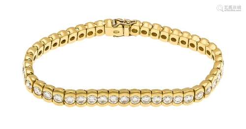 Brillant bracelet GG 750/000 with 46 diamonds a 0,125 ct, total weight 5,75