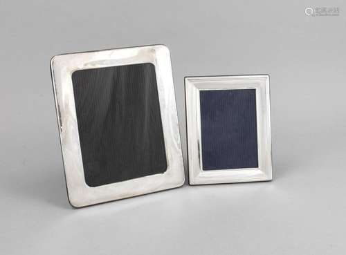 Two photo frames, Italy, 20th century, various manufacturers, 925/000 Sterl