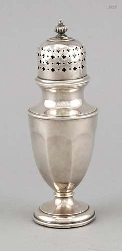 Sugar sprinkler, England, around 1900, presumably Sheffield, hallmarked unc