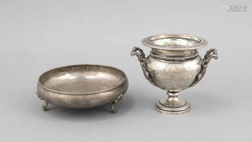 Two bowls, Italy, 1st half of the 20th century, various manufacturers, silv