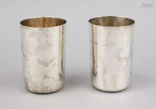 A pair of beakers, USA, 2nd half of the 20th century, marked Tiffany & Co.,