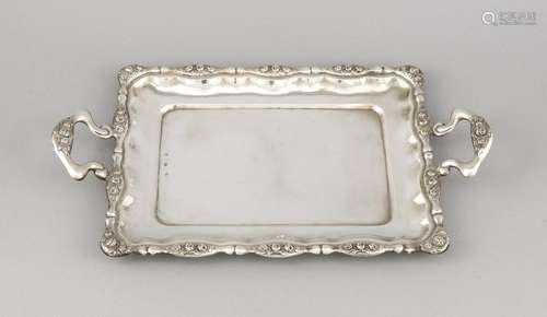 Rectangular tray, Austria, 1825, silver 13 soldered (812.5/000), slightly c