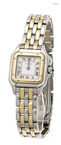 Cartier Ladies' Watch Vermeil 925/000 gold plated, quartz, running, silver