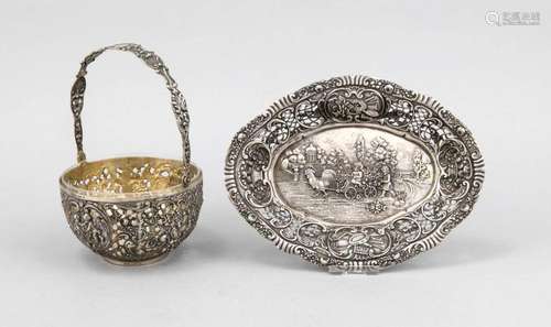 Two bowls, German, 20th century, 1 hallmarked Christop Widmann, Pforzheim,