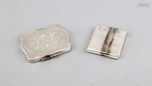 Two cases, German, 20th cent., Different manufacturers, silver different fi