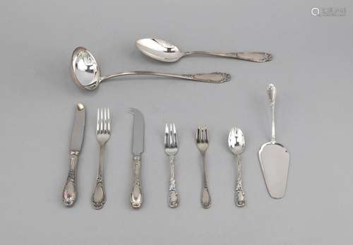 15 pieces cutlery, German, 20th cent., hallmarked M. H. Wilkens & Söhne, Br