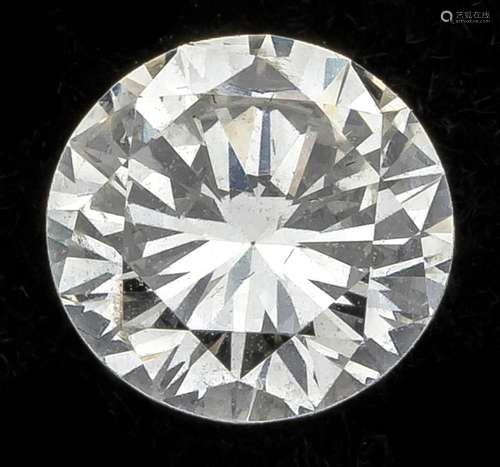 Brilliant 1.23 ct tinted White / flawless VVS, 7.06 x 4.11 mm