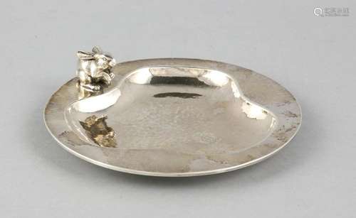 Round business card holder, 20th cent., marked Meister, Sterling silver 925