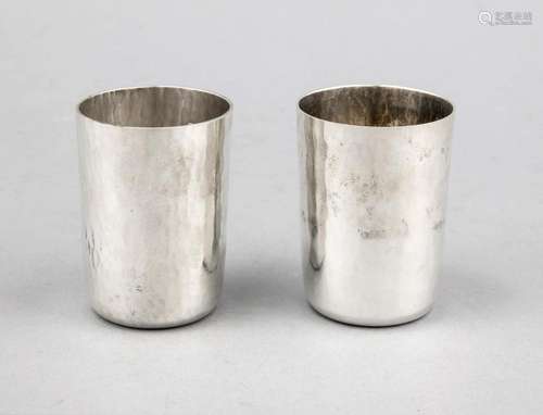 A pair of beakers, USA, 2nd half of the 20th century, marked Tiffany & Co.,