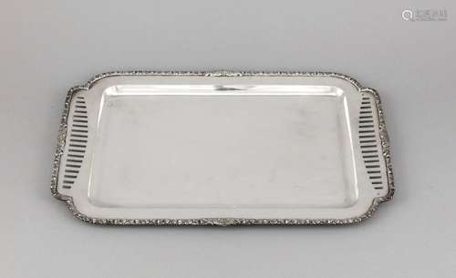 Rectangular tray, Austria, around 1900, city letter A for Vienna, silver 80