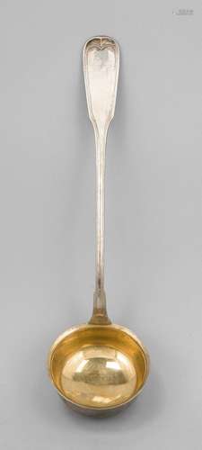 Soup ladle, German, around 1900, hallmarked Koch & Bergfeld, Bremen, jewele