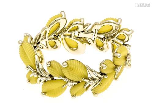 Marboux bracelet, gold-plated, signed MARBOUX, New York until 1937, set wit