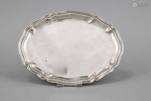 Oval tray, German, 20th century, jeweler brand mark G. Schnauffer, Dresden,